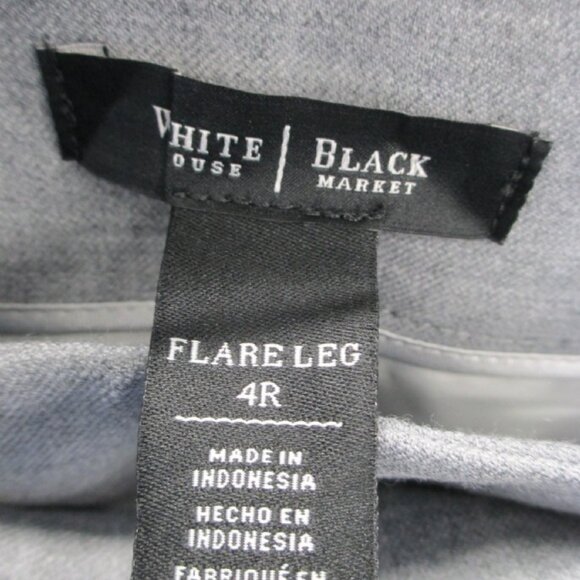 WHITE HOUSE BLACK MARKET Womens Flat Front Flared Leg Pants, Size 4, New - Picture 3 of 4